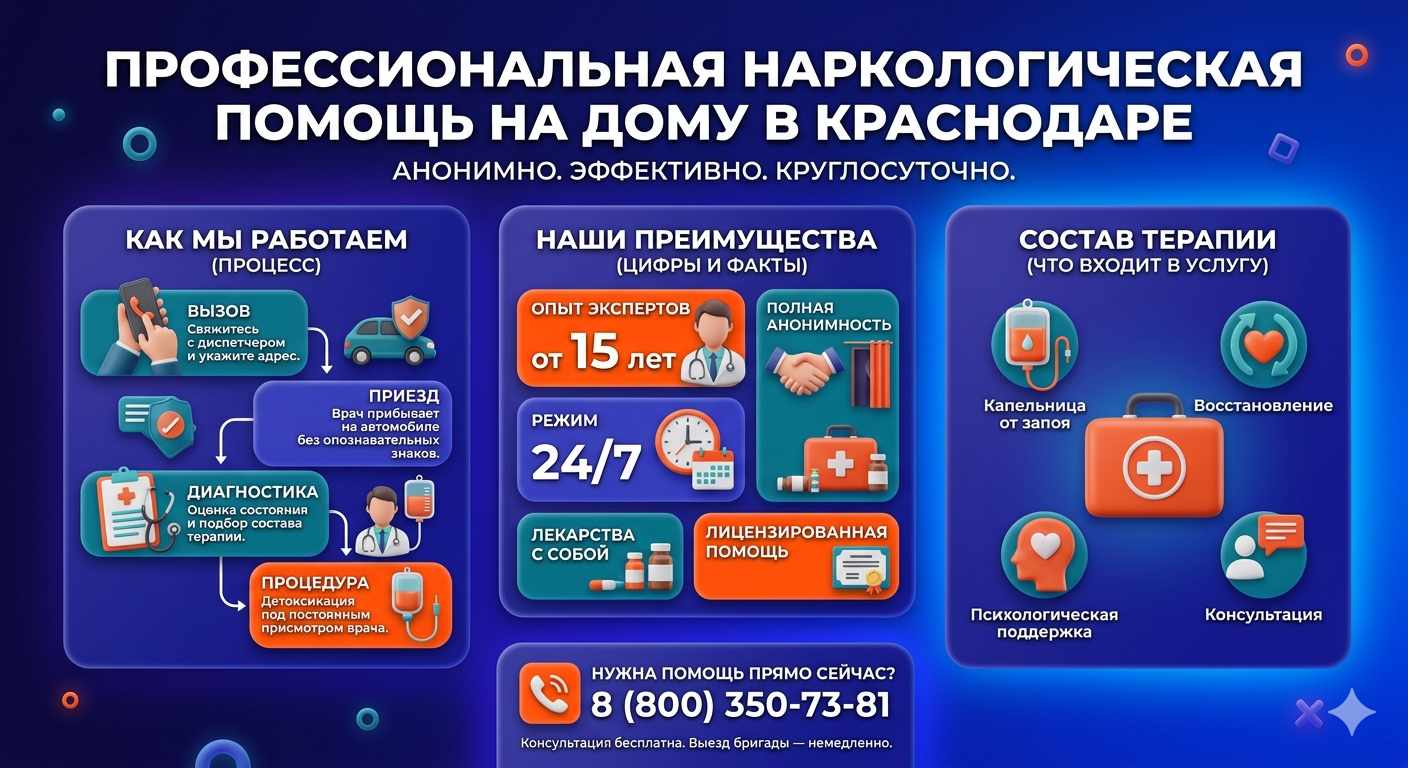 Инфографика о принципах лечения алкоголизма на дому в Алёшках: этапы вызова нарколога, преимущества анонимной детоксикации и состав медицинской помощи.